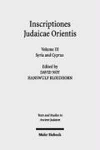 Inscriptiones Judaicae Orientis: Volume III