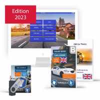 Auto Theorieboek Rijbewijs B Engels 2023 - USB Stick onbeperkt 1300 Oefenvragen & 20 Theorie Examens - Samenvatting - Verkeersborden - Car Theory Book English for Dutch Driving License Complete package