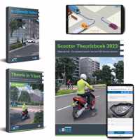 Scooter Theorieboek 2023 met Samenvatting en (20 uur) 3250 Online Oefenvragen & 50 Examens + Mobiele Apps + CBR informatie - Bromfiets Brommer Theorie Leren Rijbewijs AM - Lens Media 2023