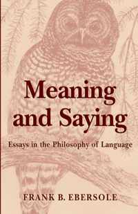 Meaning and Saying