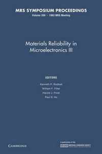 MRS Proceedings Materials Reliability in Microelectronics III
