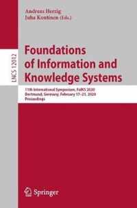 Foundations of Information and Knowledge Systems