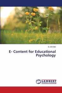 E- Content for Educational Psychology