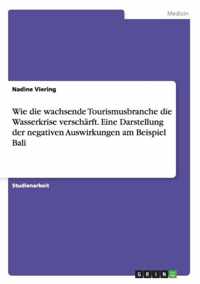 Wie die wachsende Tourismusbranche die Wasserkrise verscharft. Eine Darstellung der negativen Auswirkungen am Beispiel Bali