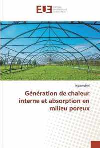 Generation de chaleur interne et absorption en milieu poreux