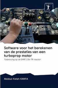 Software voor het berekenen van de prestaties van een turboprop motor