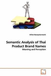 Semantic Analysis of Thai Product Brand Names