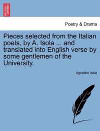 Pieces selected from the Italian poets, by A