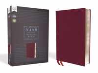 NASB, Thinline Bible, Bonded Leather, Burgundy, Red Letter, 1995 Text, Comfort Print