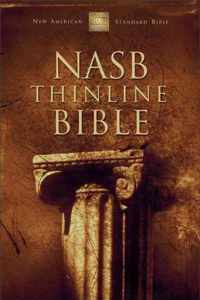 NASB, Thinline Bible, Bonded Leather, Burgundy, Red Letter Edition