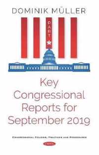 Key Congressional Reports for September 2019