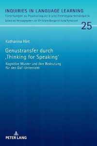 Genustransfer Durch  Thinking for Speaking