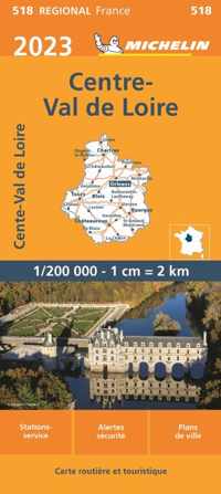 Michelin 518 Centre-Val de Loire / Loiredal 2023 - Paperback (9782067258464)