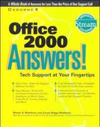 Office 2000 answers! Tech Support at Your Fingertips