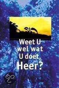 Weet u wel wat u doet, Heer?