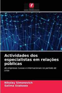 Actividades dos especialistas em relacoes publicas