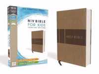 NIV, Bible for Kids, Leathersoft, Tan, Red Letter, Comfort Print