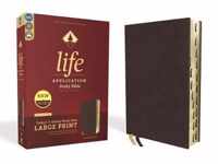 NIV, Life Application Study Bible, Third Edition, Large Print, Bonded Leather, Burgundy, Red Letter, Thumb Indexed