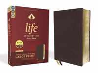 NIV, Life Application Study Bible, Third Edition, Large Print, Bonded Leather, Burgundy, Red Letter