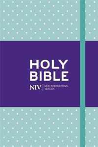 NIV Pocket Mint Polka-Dot Notebook Bible