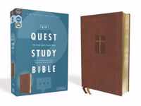 NIV, Quest Study Bible, Leathersoft, Brown, Comfort Print