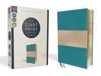 NIV, Giant Print Compact Bible, Leathersoft, Teal, Red Letter, Comfort Print