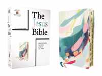 The Jesus Bible Artist Edition, NIV, Leathersoft, Multi-color/Teal, Thumb Indexed, Comfort Print