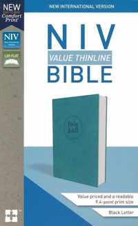 NIV, Value Thinline Bible, Leathersoft, Teal, Comfort Print