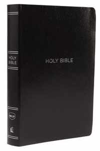 NKJV, Reference Bible, Center-Column Giant Print, Leather-Look, Black, Thumb Indexed, Red Letter Edition, Comfort Print