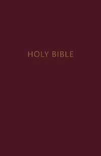 NKJV, Pew Bible, Hardcover, Burgundy, Red Letter, Comfort Print