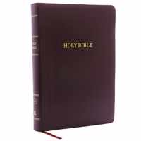 KJV, Reference Bible, Center-Column Giant Print, Bonded Leather, Burgundy, Red Letter Edition, Comfort Print