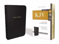 KJV, Reference Bible, Center-Column Giant Print, Bonded Leather, Black, Red Letter Edition, Comfort Print