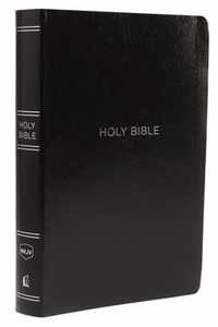 NKJV, Reference Bible, Center-Column Giant Print, Leather-Look, Black, Red Letter, Comfort Print