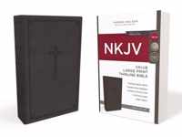 NKJV, Value Thinline Bible, Large Print, Leathersoft, Charcoal, Red Letter, Comfort Print