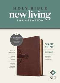 NLT Compact Giant Print Bible, Filament Edition, Mahogany