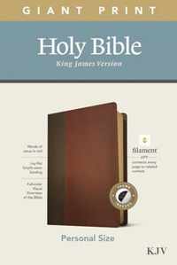 KJV Personal Size Giant Print Bible, Filament Edition, Brown