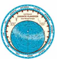 Nederlandse vakantie-planisfeer voor Noord-Europa (60 graden)