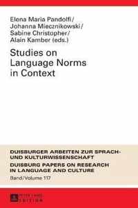 Studies on Language Norms in Context