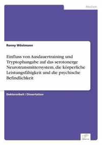 Einfluss von Ausdauertraining und Tryptophangabe auf das serotonerge Neurotransmittersystem, die koerperliche Leistungsfahigkeit und die psychische Befindlichkeit