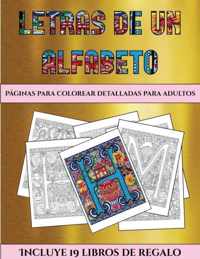 Paginas para colorear detalladas para adultos (Letras de un alfabeto inventado)