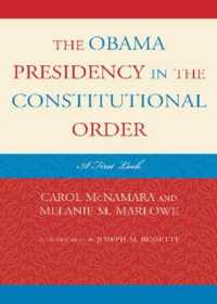 The Obama Presidency in the Constitutional Order