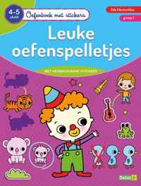 Oefenboek met stickers - Leuke oefenspelletjes 4-5 jaar groep 1