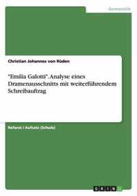 Emilia Galotti. Analyse eines Dramenausschnitts mit weiterfuhrendem Schreibauftrag