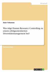 Was tragt Human Resource Controlling zu einem erfolgsorientierten Diversitatsmanagement bei?