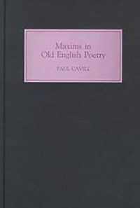 Maxims in Old English Poetry