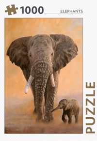 Rebo legpuzzel 1000 stukjes - Elephants