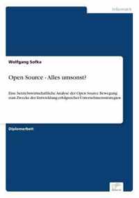 Open Source - Alles umsonst?