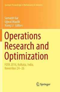 Operations Research and Optimization