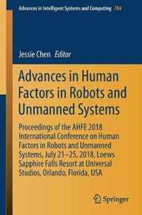 Advances in Human Factors in Robots and Unmanned Systems