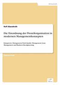 Die Einordnung der Prozessorganisation in modernen Managementkonzepten